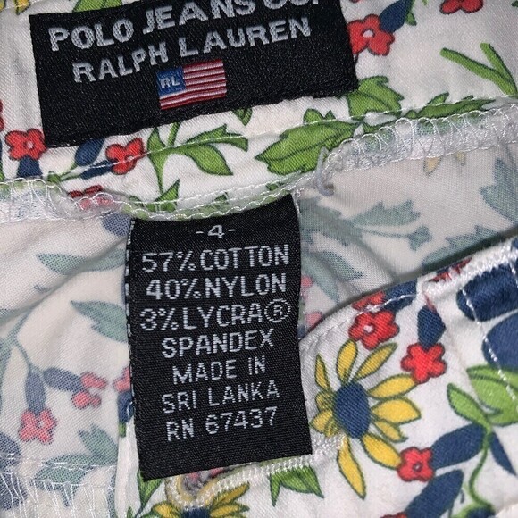 𝅺ralph Lauren Womens‎ Floral Capris Size 4 - Picture 3 of 8